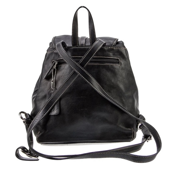 Rare Vintage Coach Legacy Studio 09368 Black Leather Drawstring Backpack Purse - Picture 2 of 12